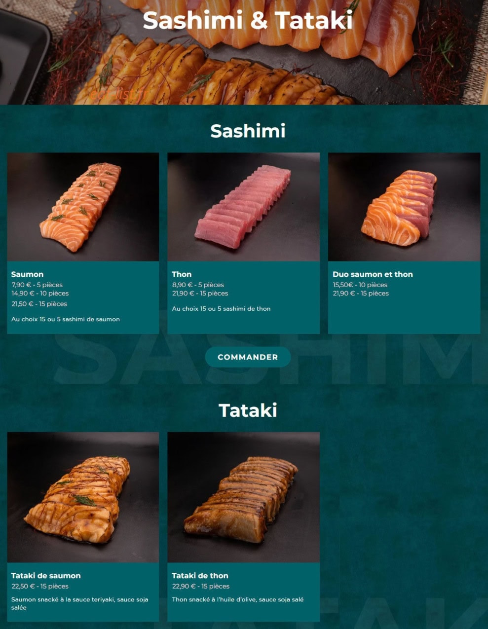 Toasushi — carte page 10