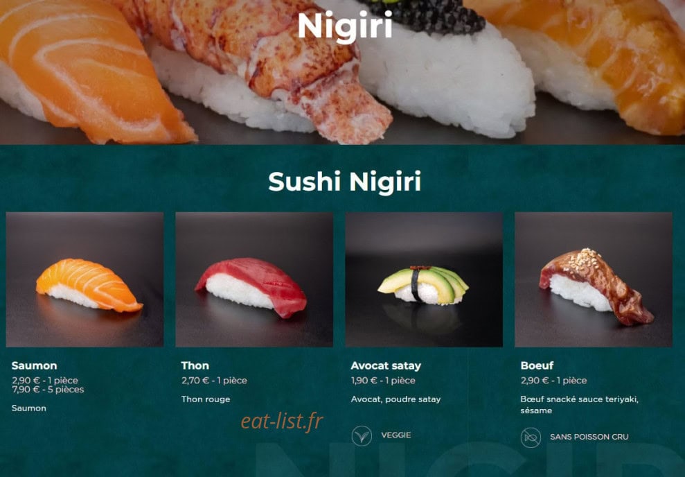 Toasushi — carte page 9