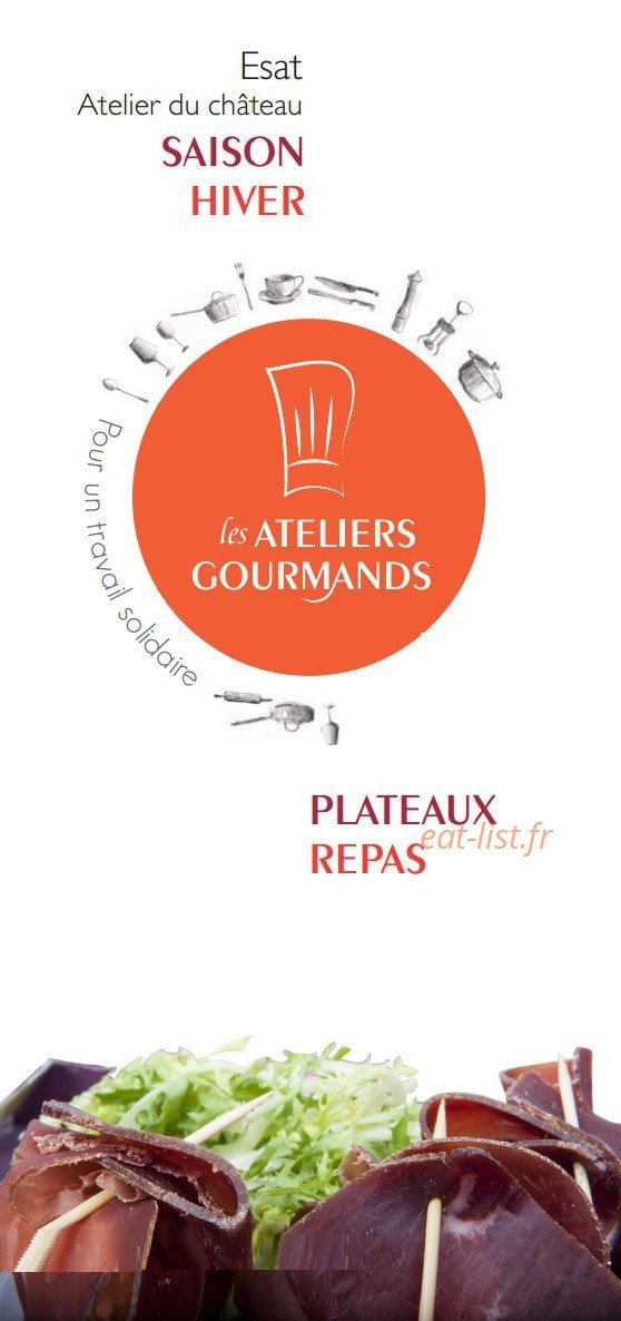 Ateliers gourmands — carte page 1