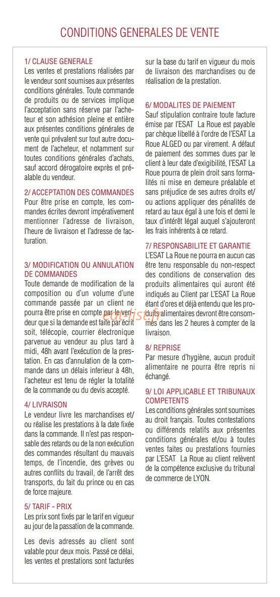 Ateliers gourmands — carte page 6