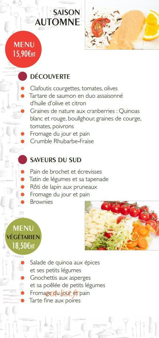 Ateliers gourmands — carte page 2