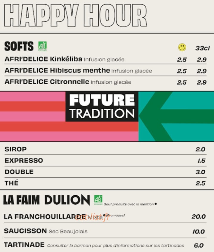 Bar  Dulion — carte page 1
