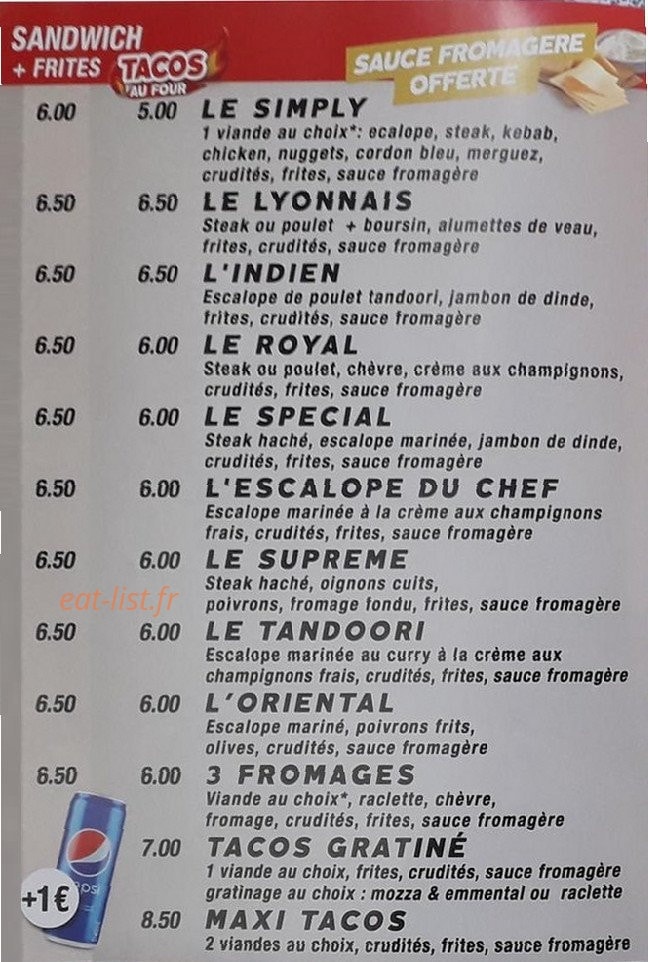 Bocadillos — carte page 2