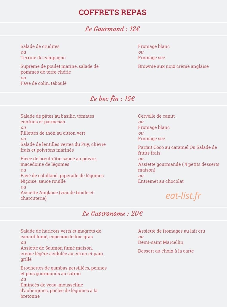 Chez Sophie — carte page 2