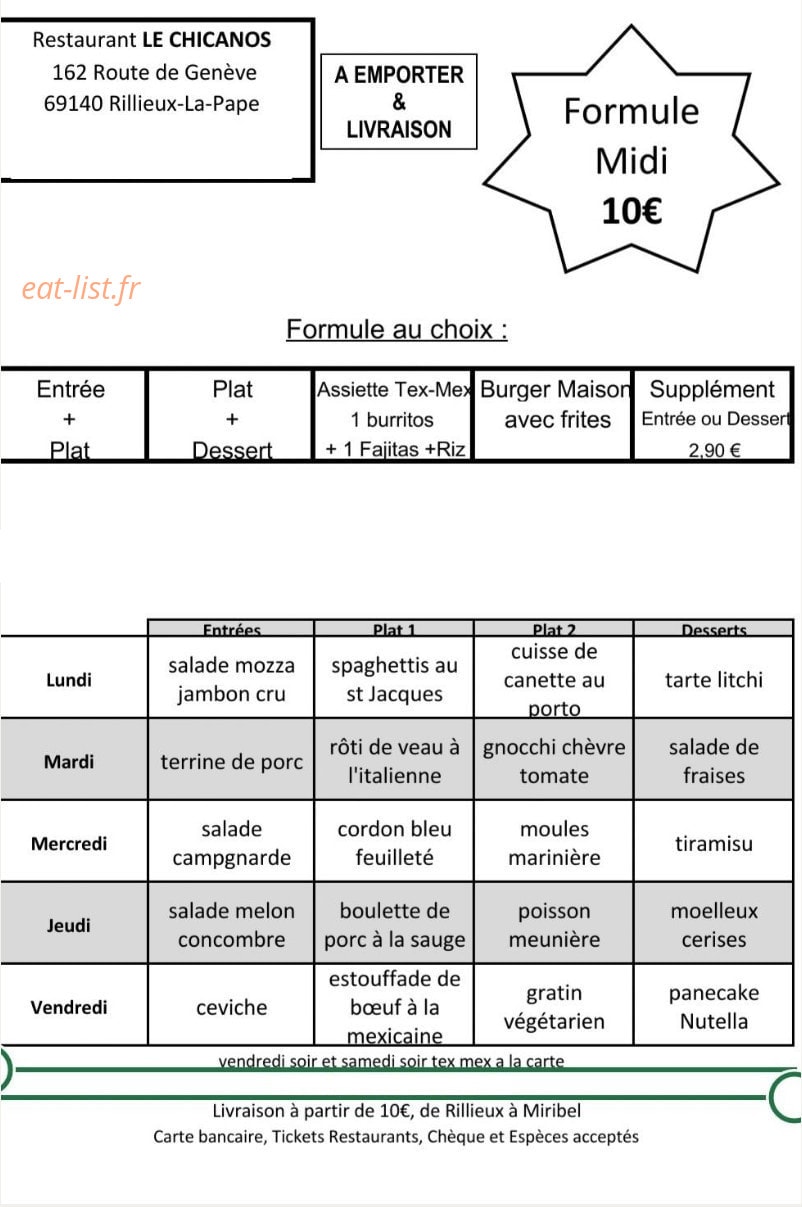 Le chicanos — carte page 1
