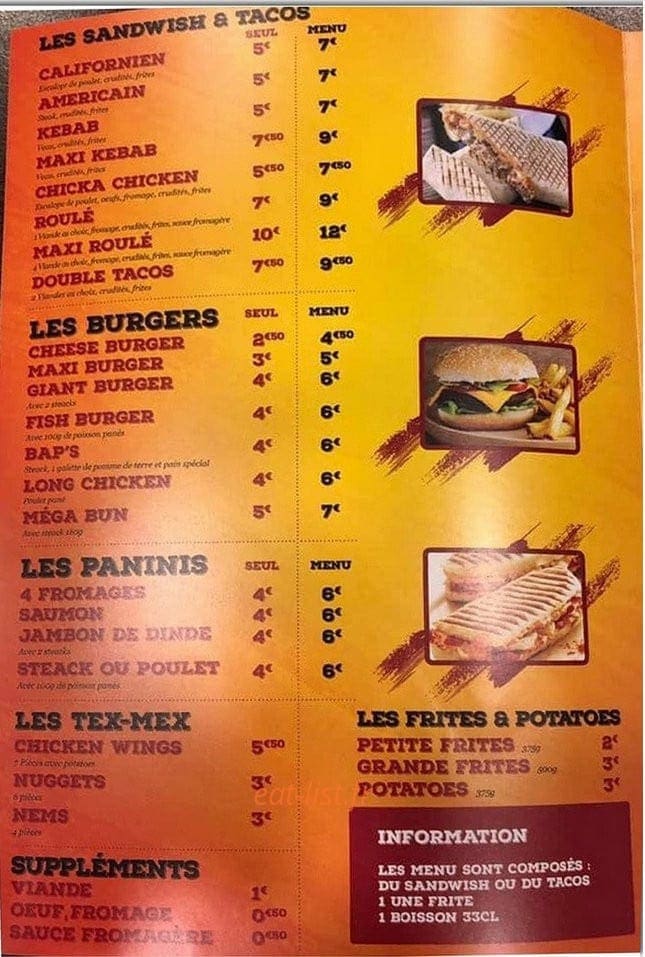 Miami Burger — carte page 4