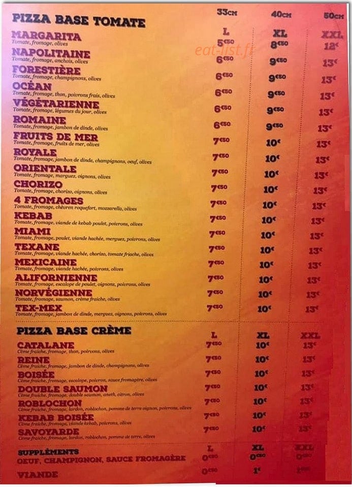 Miami Burger — carte page 3
