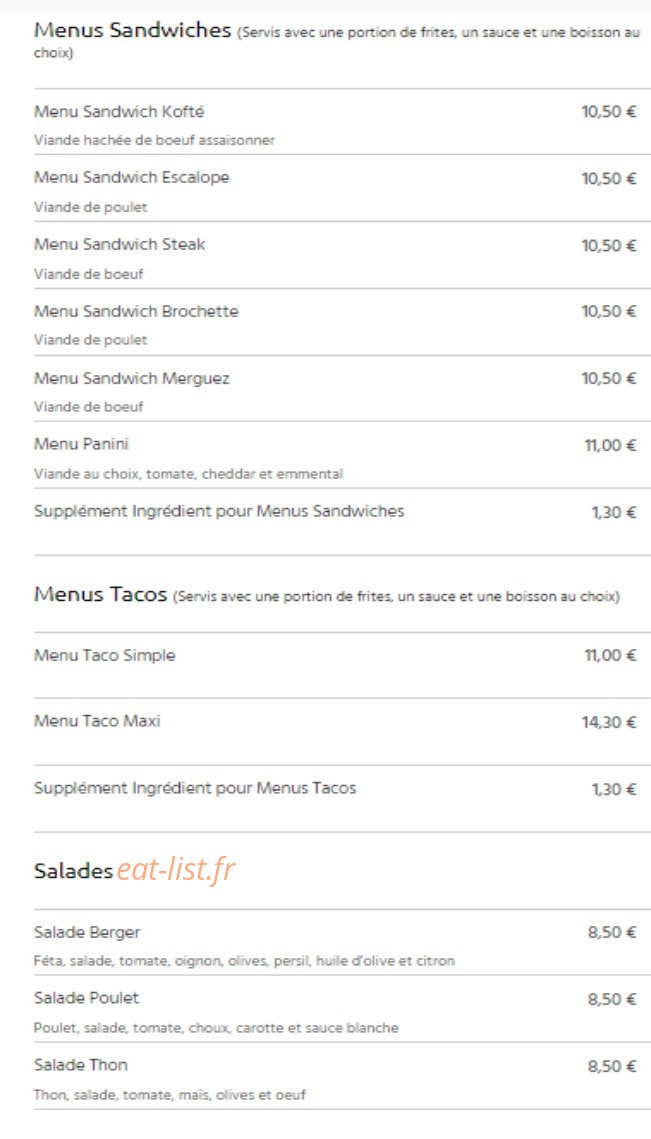 O Tantuni grill crêpes — carte page 2