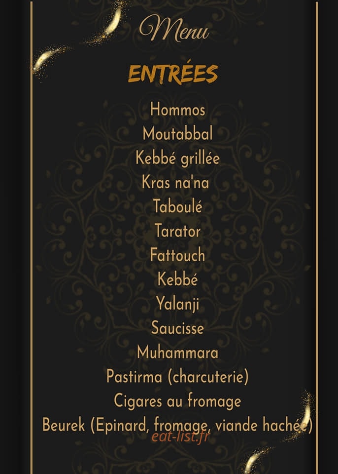 Restaurant Apik — carte page 1