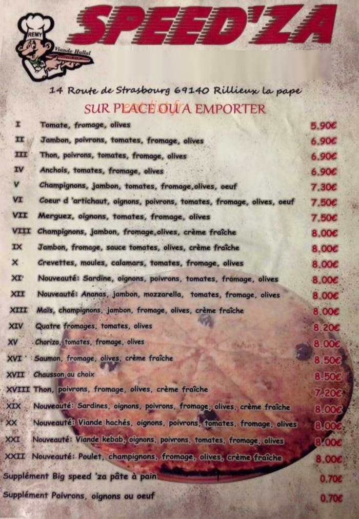 Speed'za Remy — carte page 1