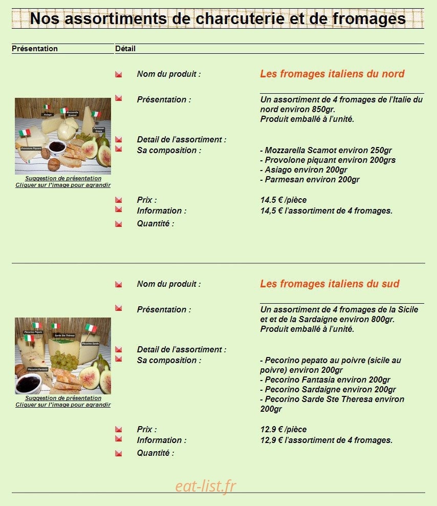 Alimentation Pietroforte — carte page 4