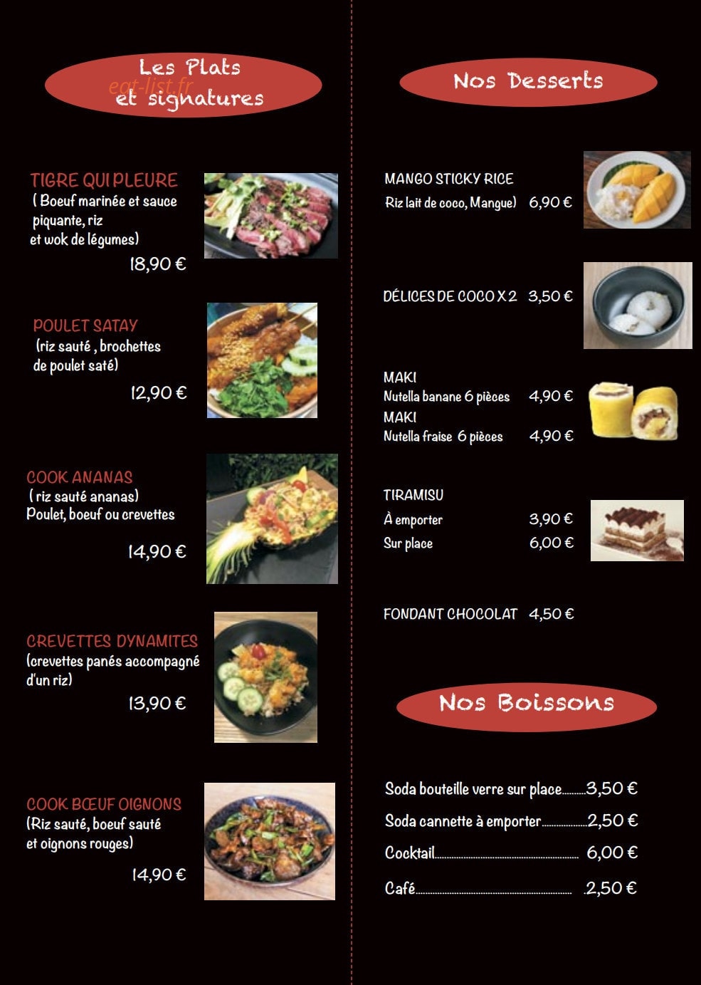 Asian Cook — carte page 6