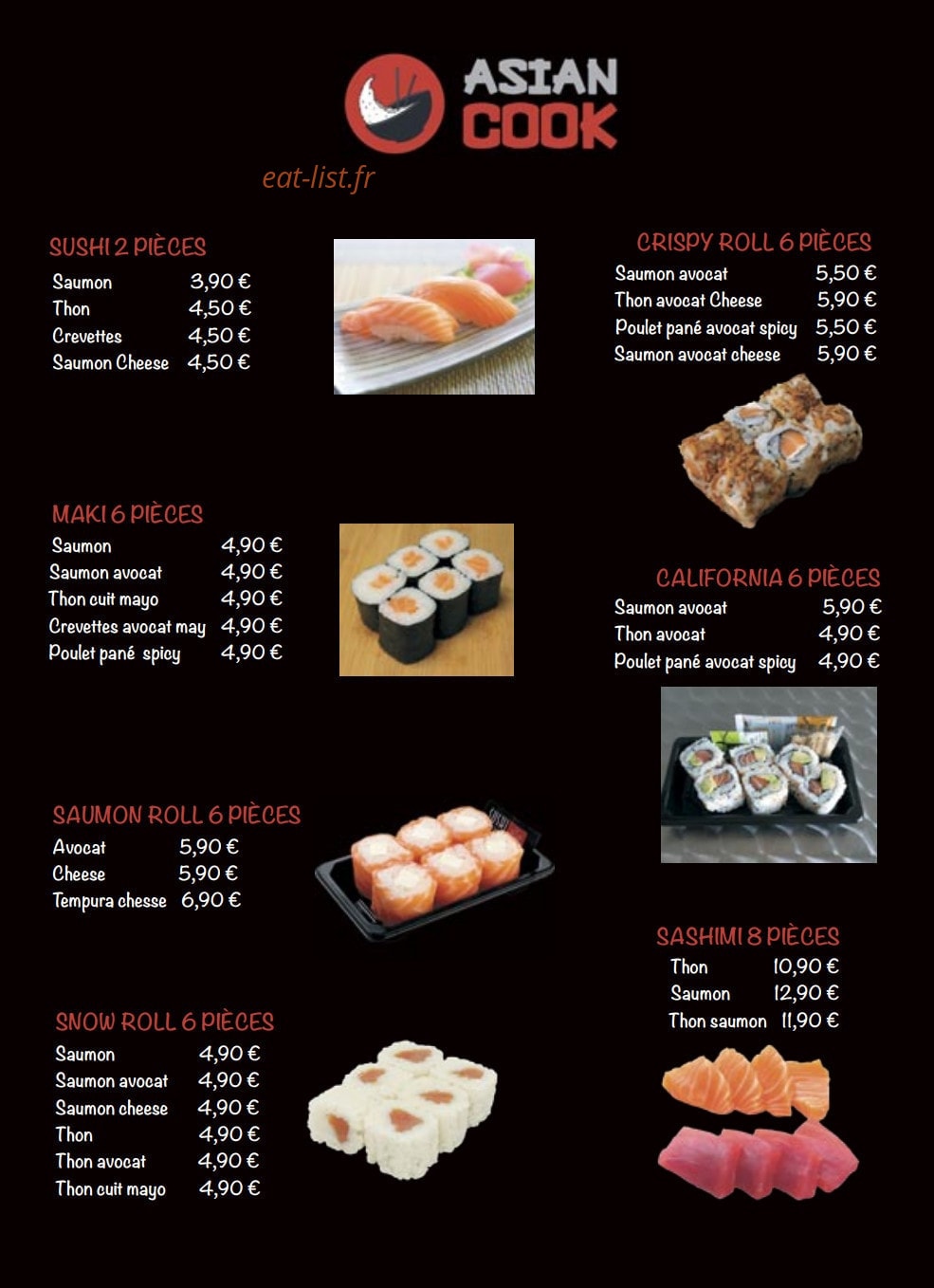 Asian Cook — carte page 4
