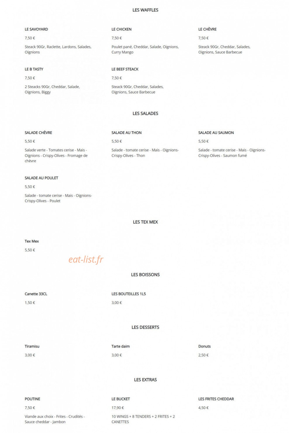 B'tasty — carte page 3