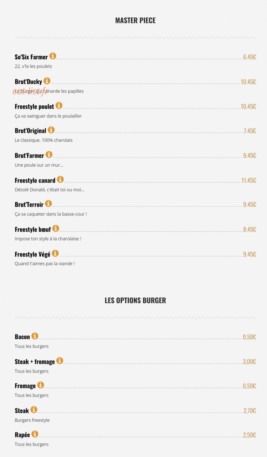 Brut Butcher — carte page 2
