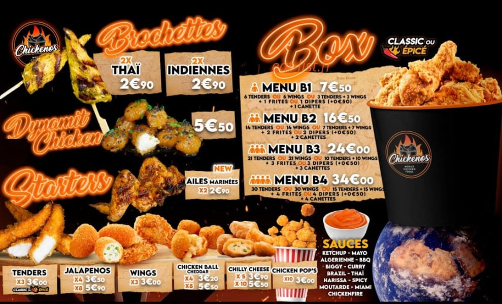 Chickenos — carte page 1