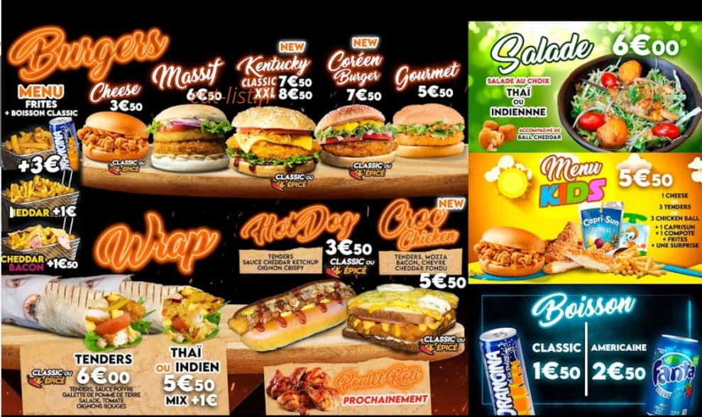 Chickenos — carte page 2