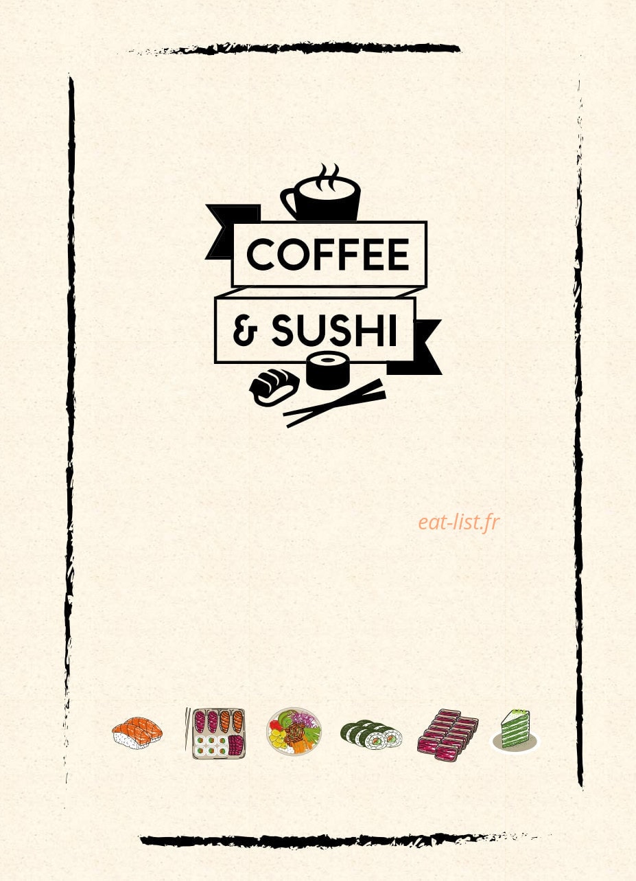 Coffee & Sushi — carte page 1