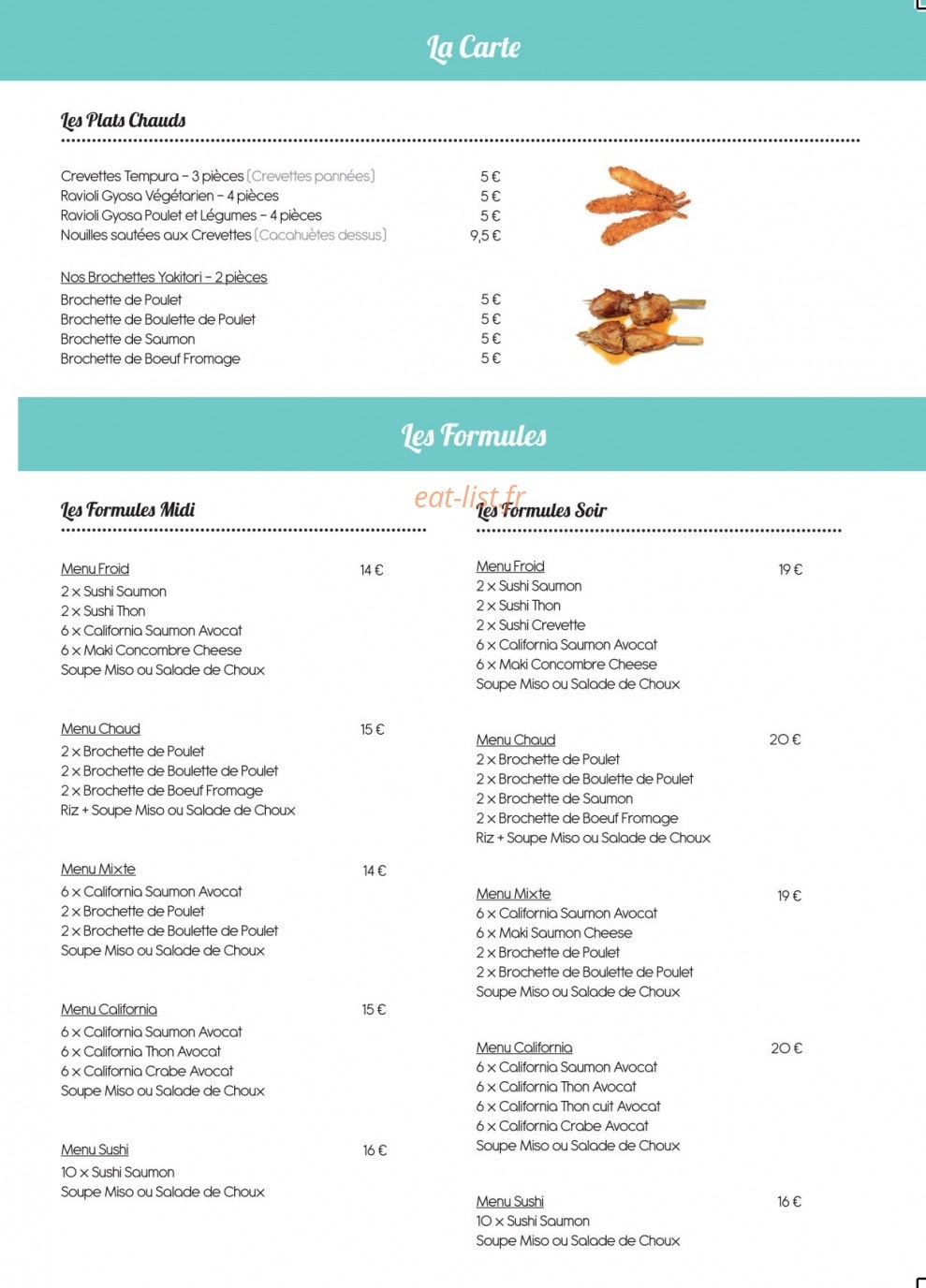 D'Sushi — carte page 3