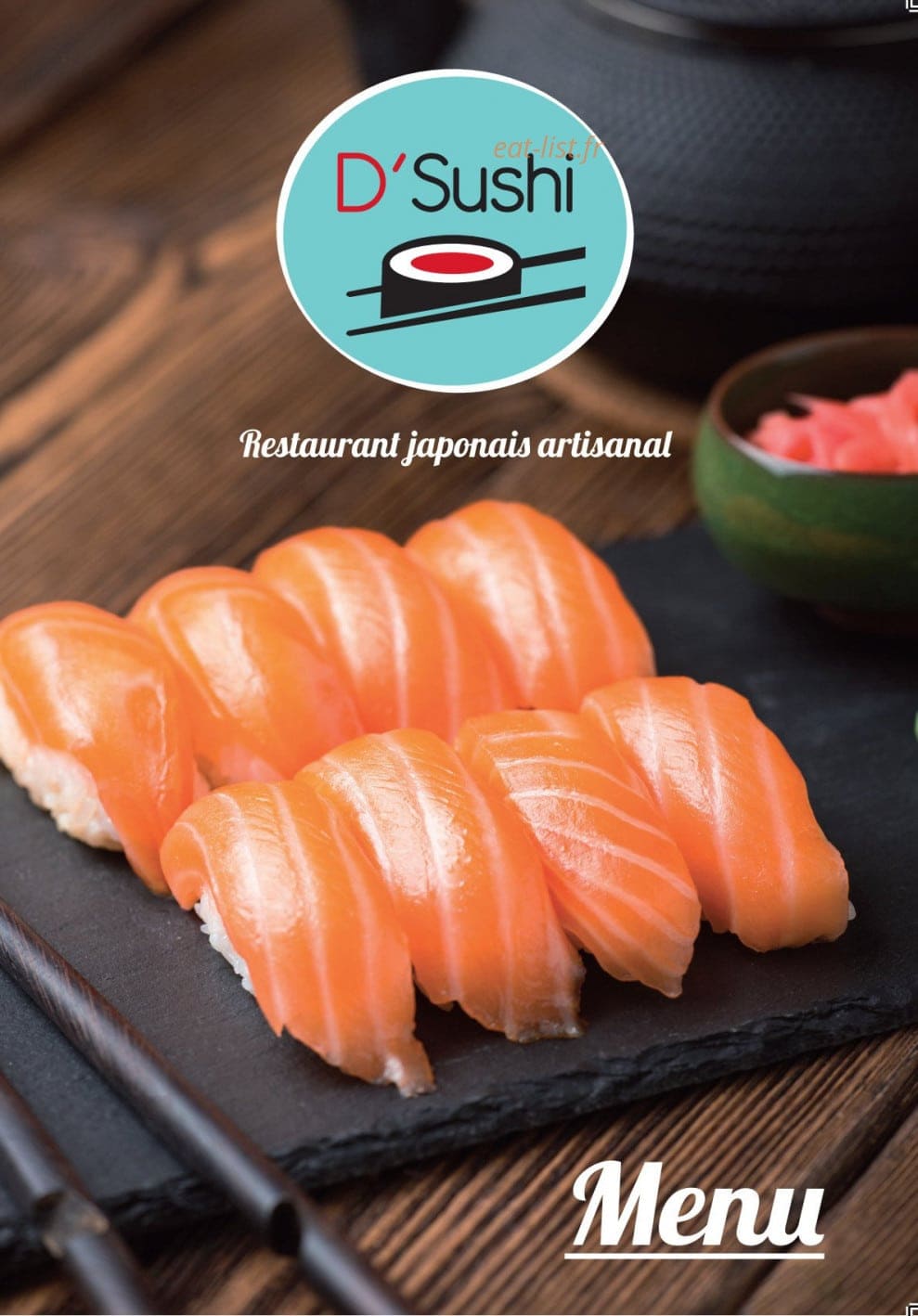 D'Sushi — carte page 1