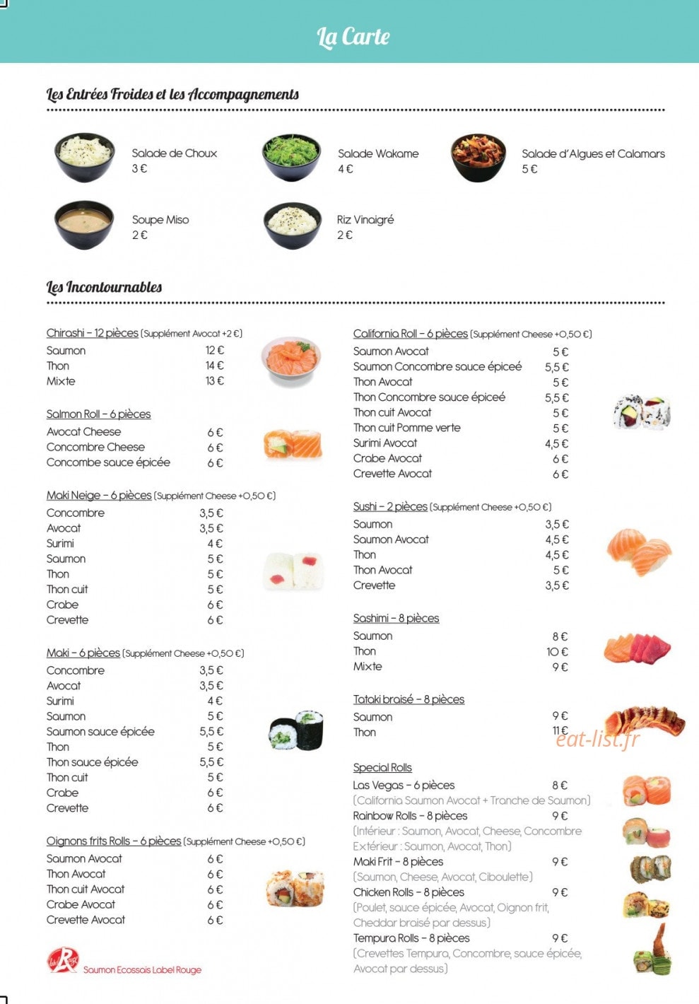 D'Sushi — carte page 2