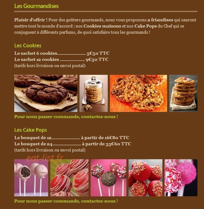 F&ED Traiteur — carte page 9