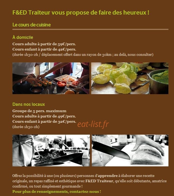 F&ED Traiteur — carte page 7