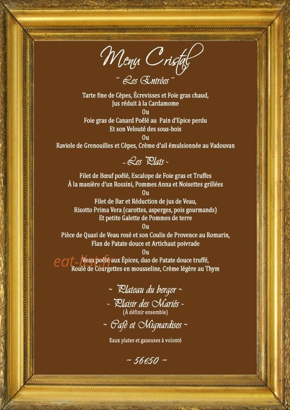 F&ED Traiteur — carte page 4