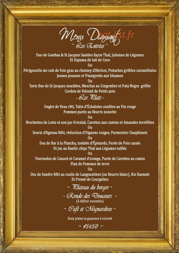 F&ED Traiteur — carte page 3