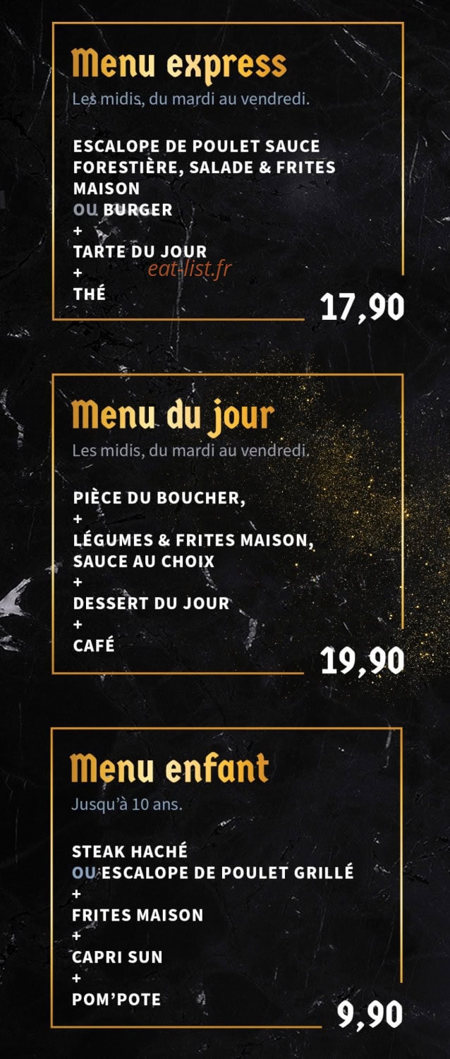 Gold Meat — carte page 9