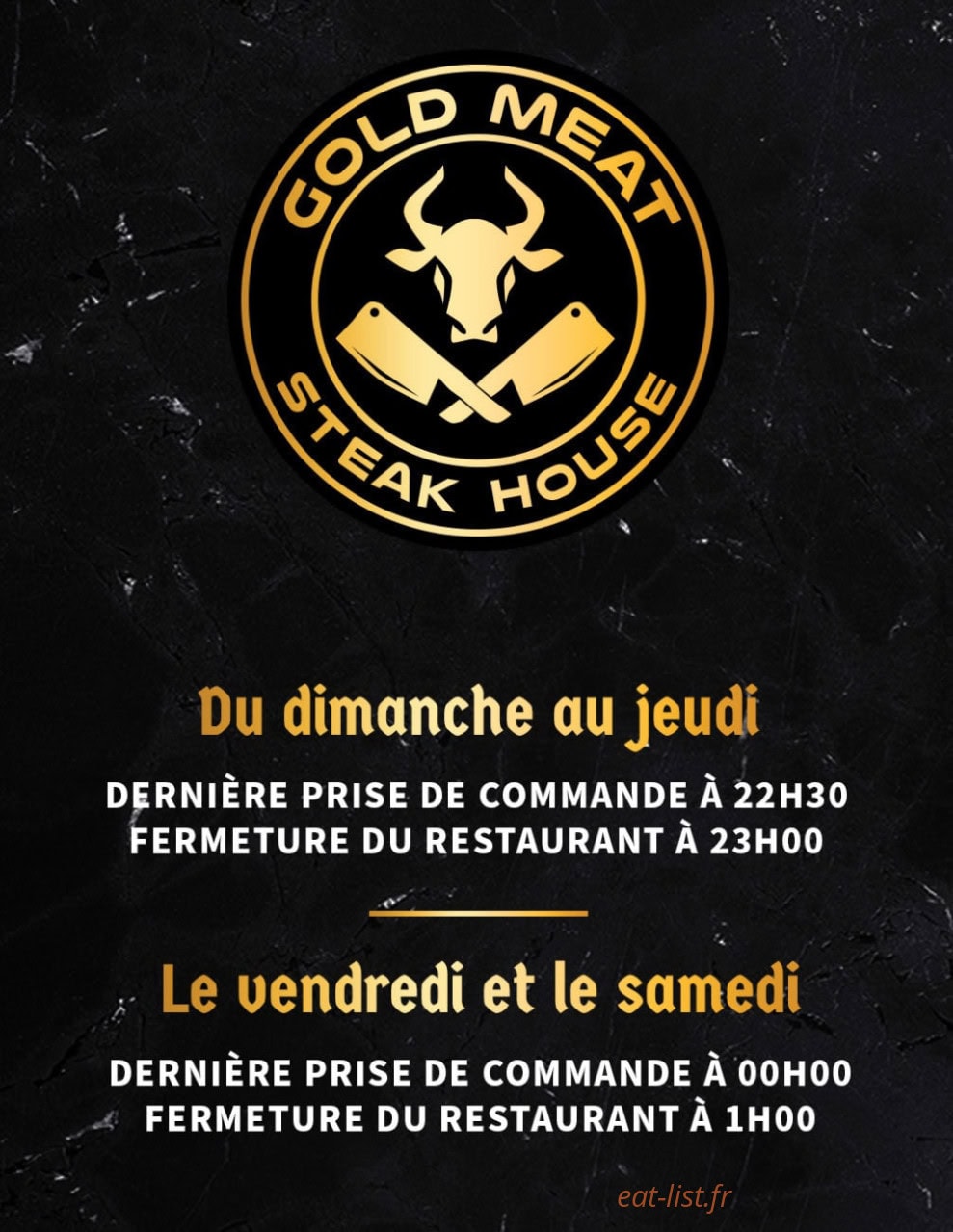 Gold Meat — carte page 15