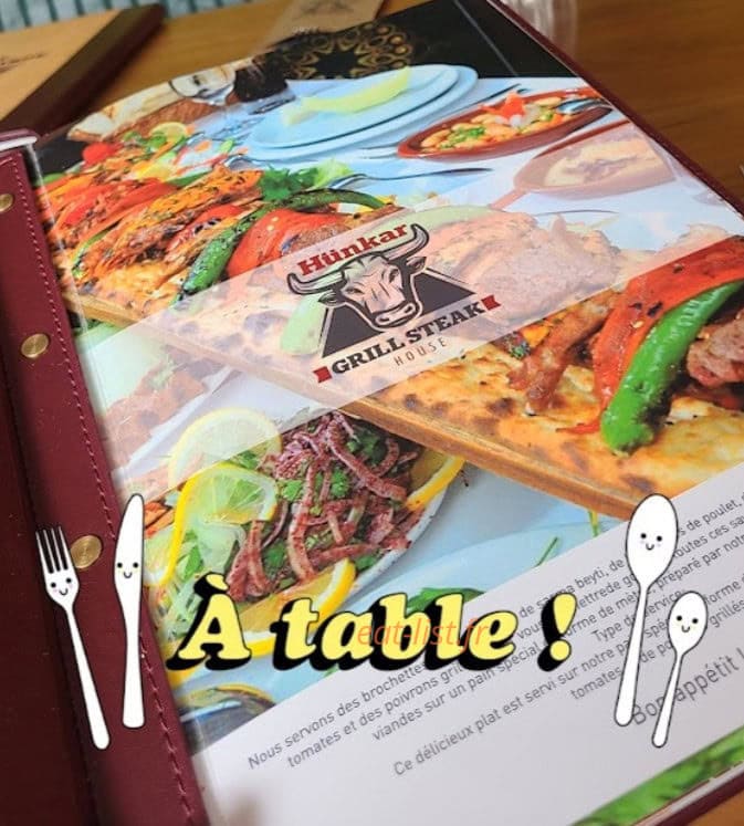 Hunkar Grill Steakhouse — carte page 1