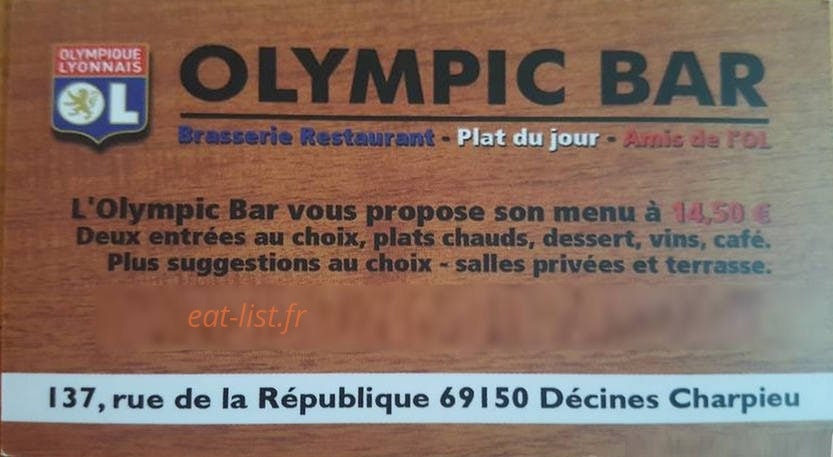 L'Olympic — carte page 1