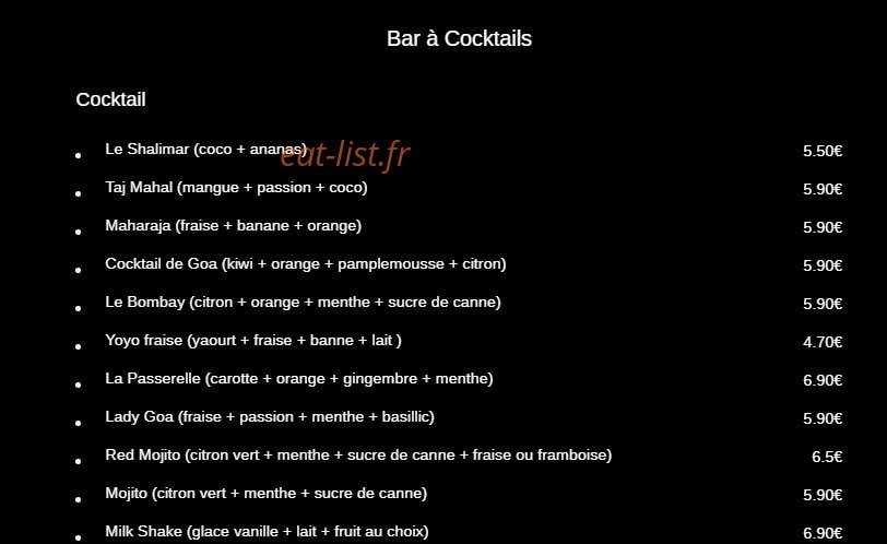La Passerelle Indienne — carte page 2