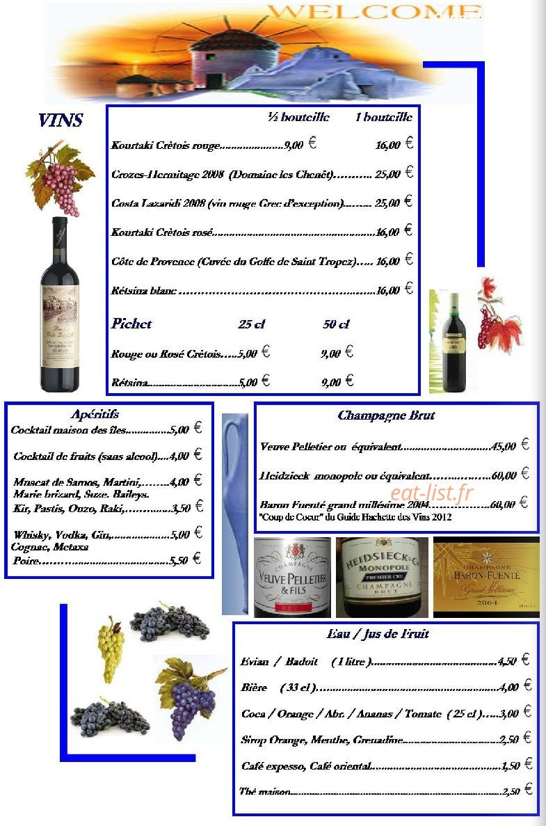 Le Mykonos — carte page 8