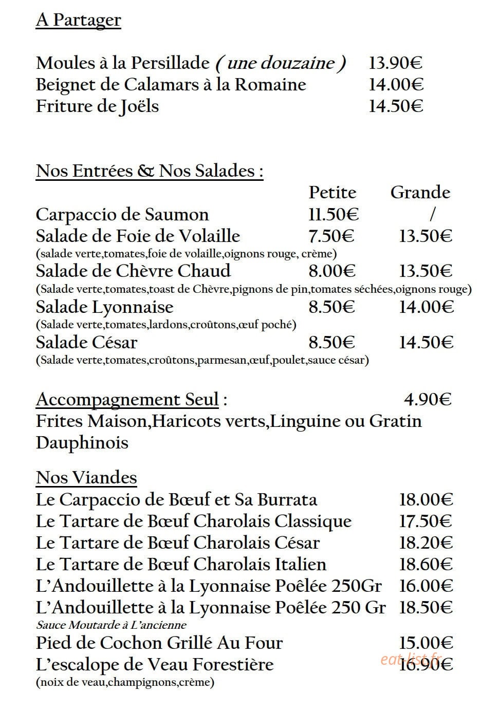 Le Victoria — carte page 1