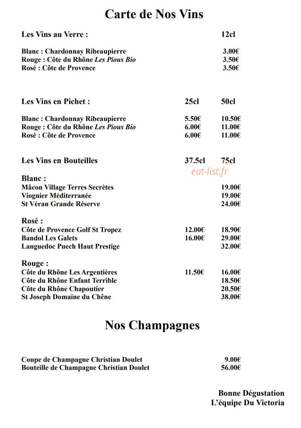 Le Victoria — carte page 6