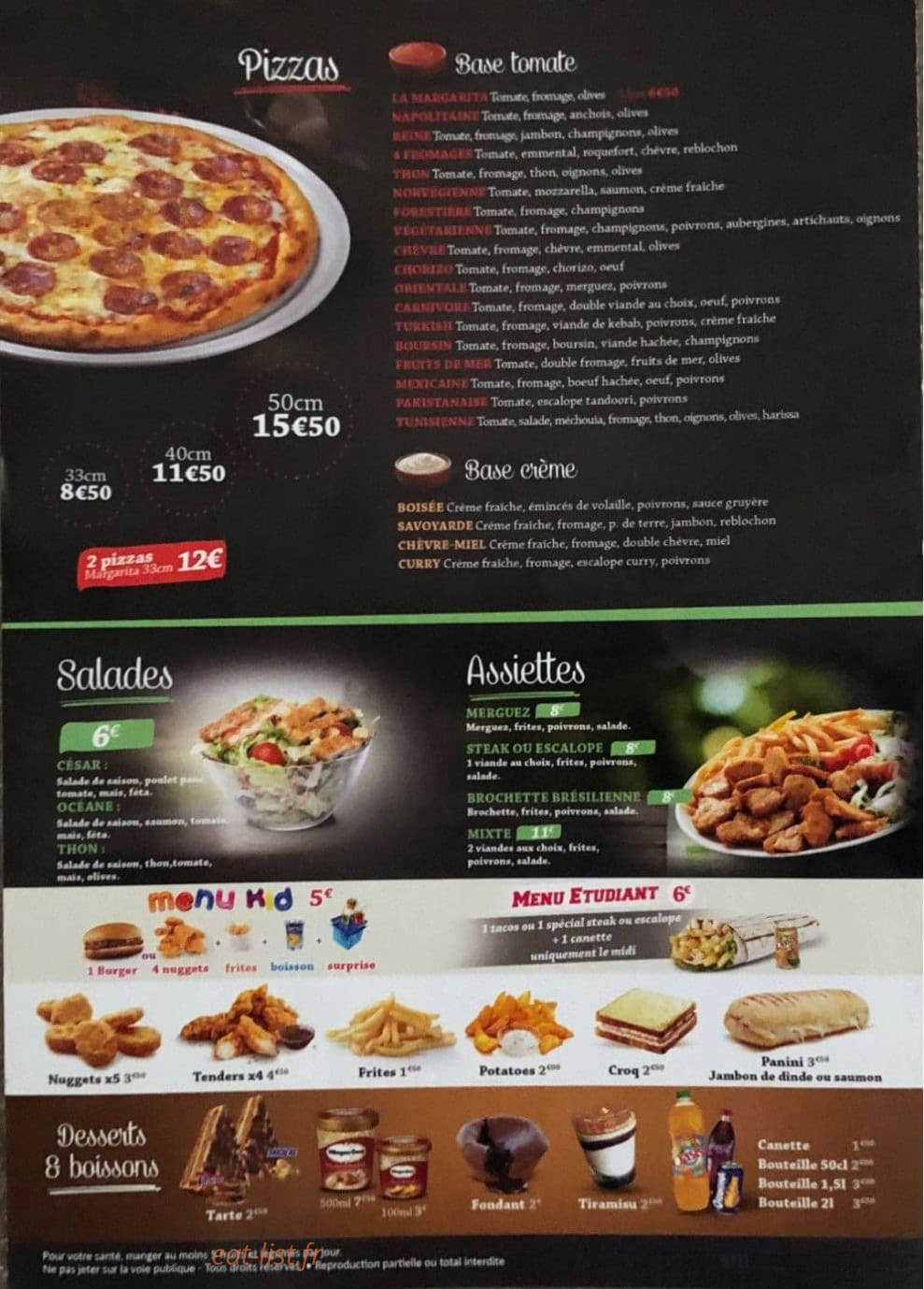 Mix And Food — carte page 1