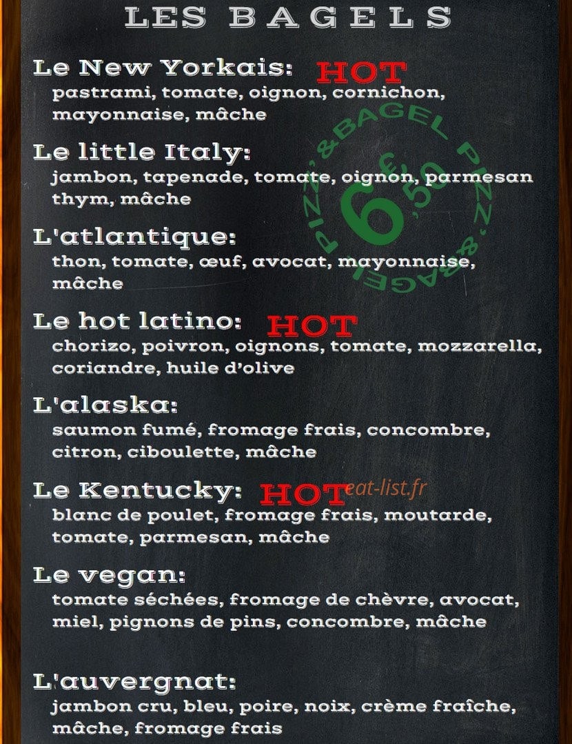 Pizz&bagel — carte page 2