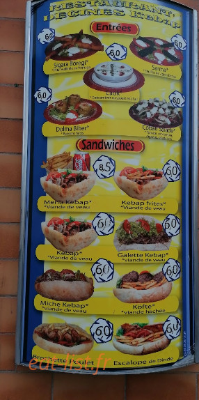 Restaurant Décines Kebab — carte page 1