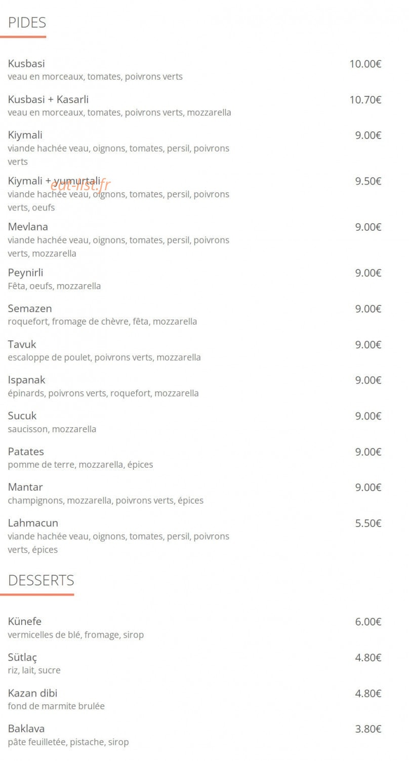 Semazen Grill — carte page 5