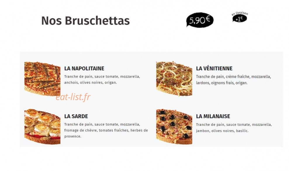 Station Pizza — carte page 3