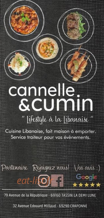 Cannelle et Cumin — carte page 1