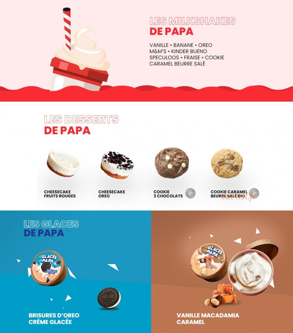 Les Burgers de Papa — carte page 4