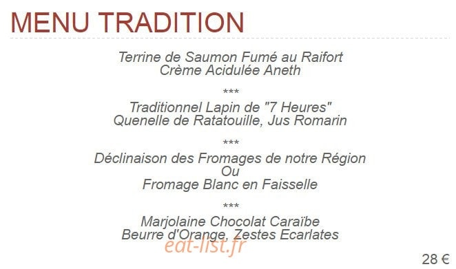 Le Tilia — carte page 1
