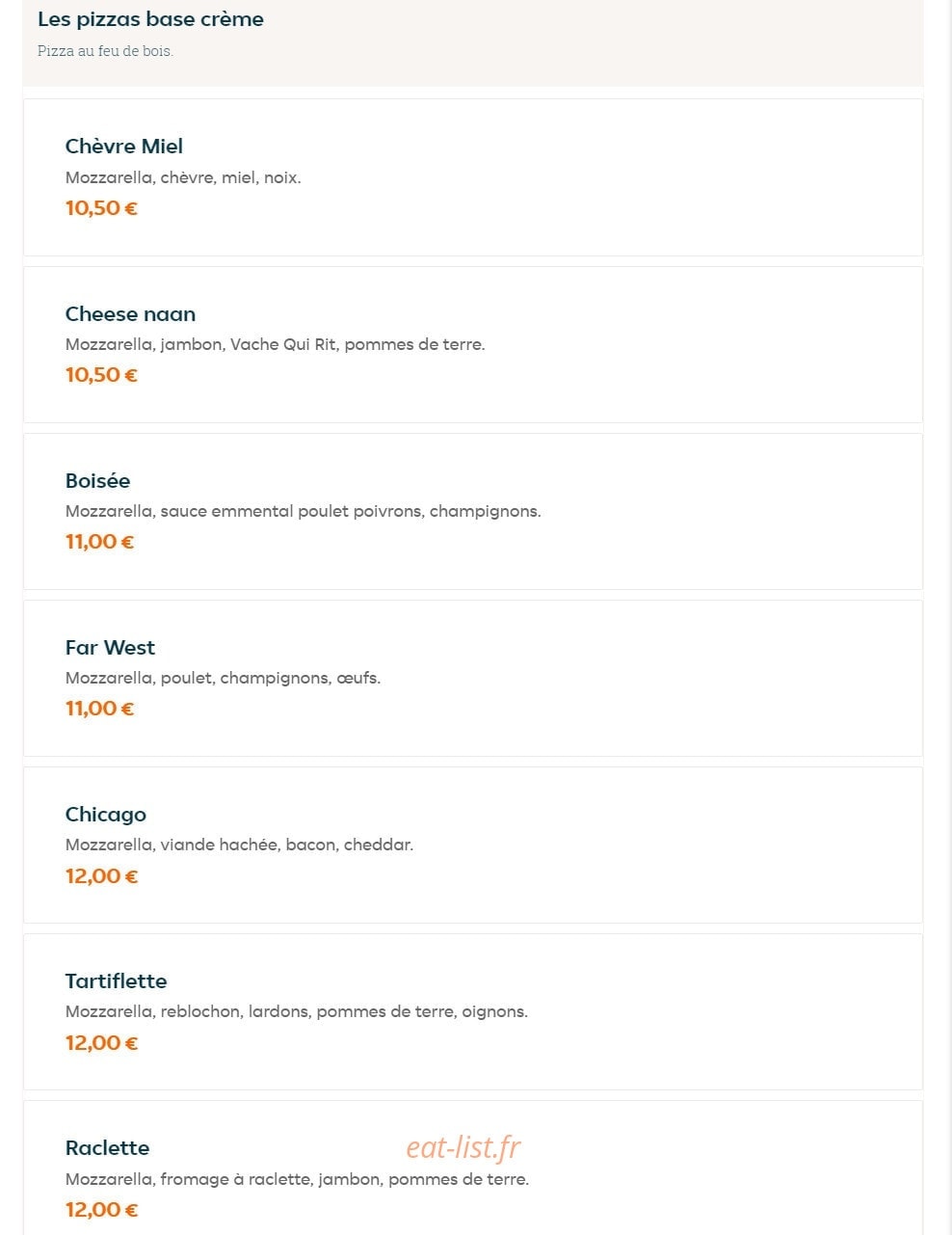 Fanzy Pizza — carte page 3
