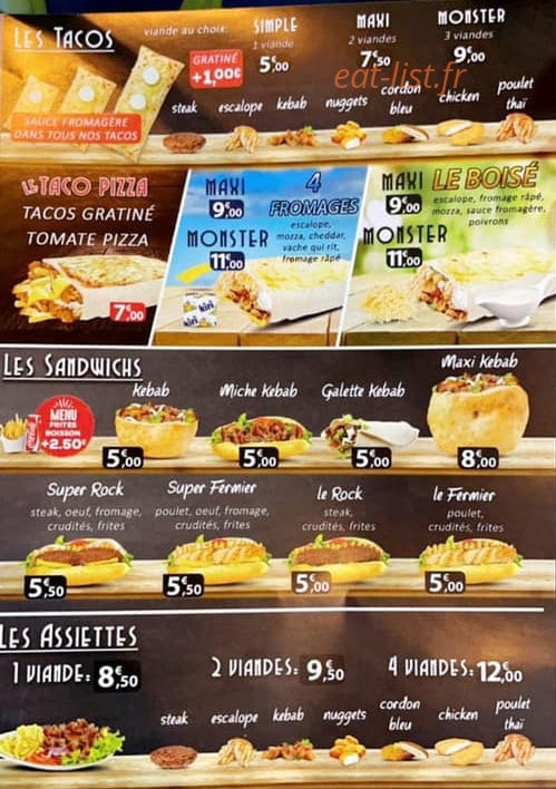 Le royal food — carte page 2