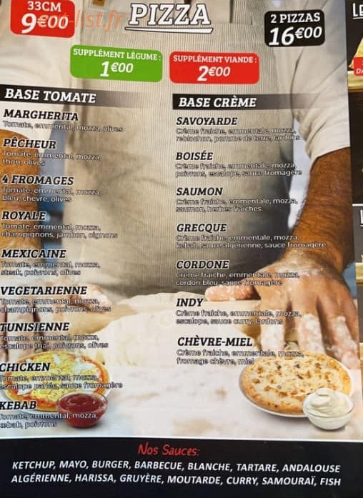 Le royal food — carte page 1
