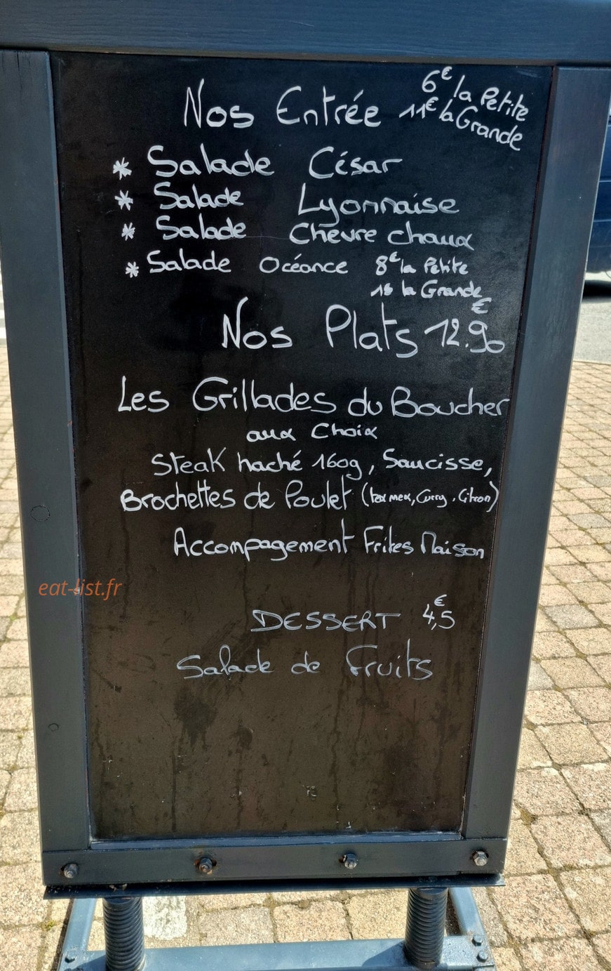 Les grillades du boucher — carte page 1