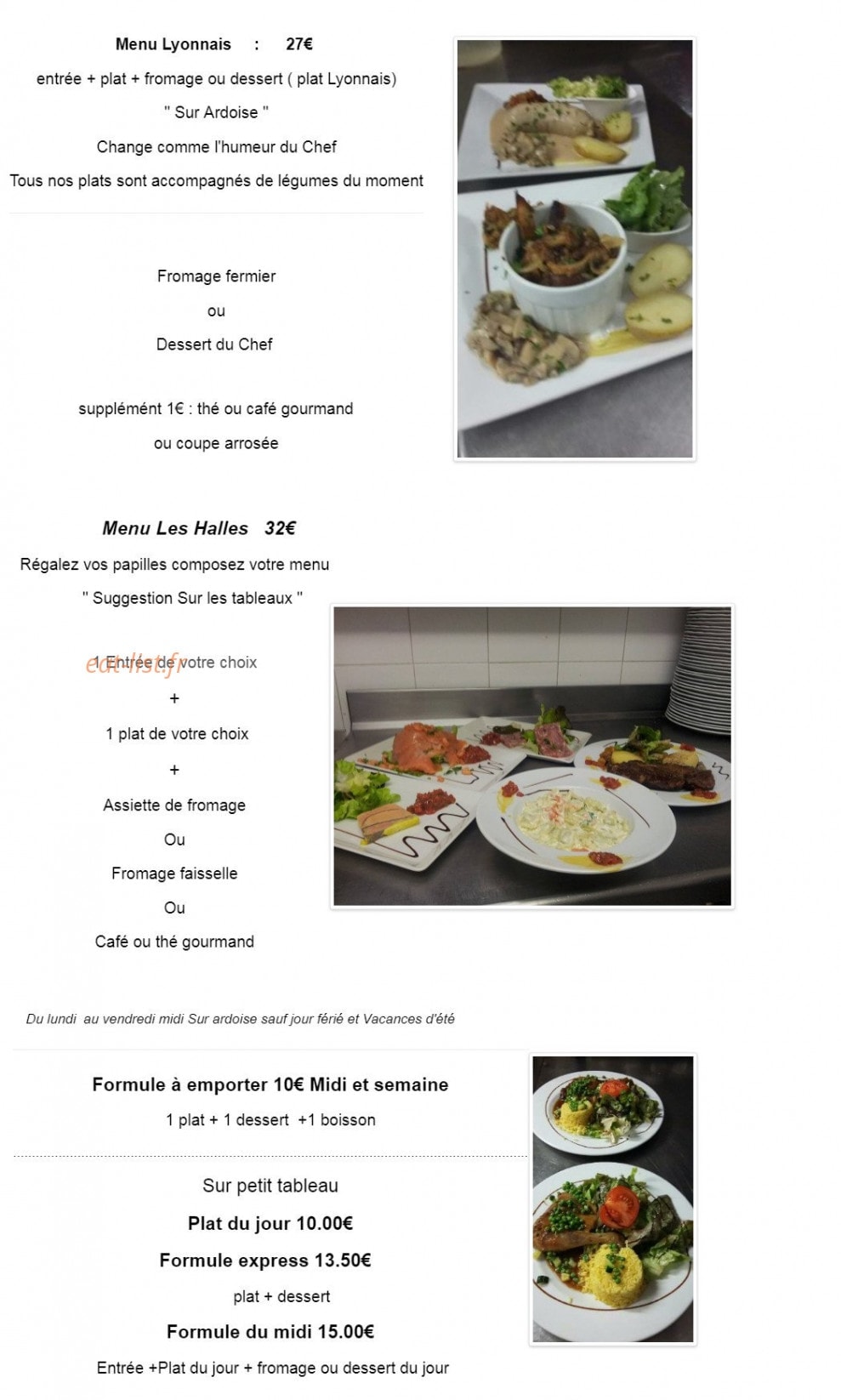 Les Halles Accueil — carte page 2